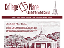 Tablet Screenshot of collegeplaceumc.org